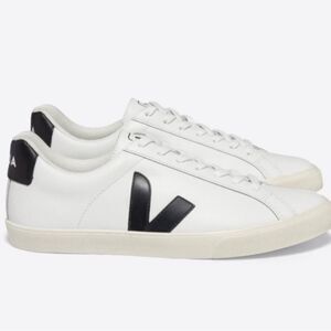 VEJA Esplar Logo Leather Low-Top Sneakers White Black- Size 36 (5)